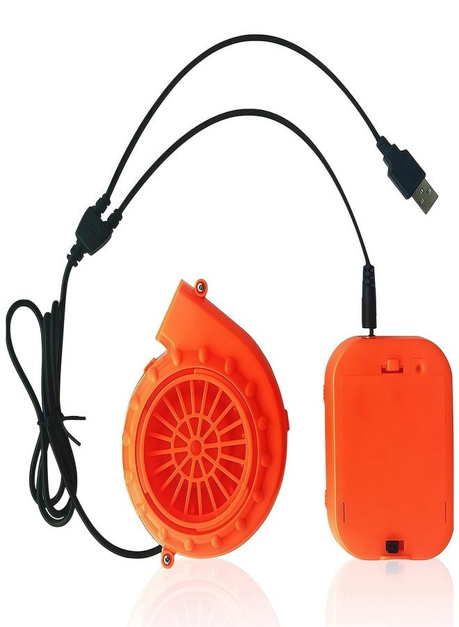 ACGarden Mini Fan for Dinosaur Costume or Head or Other Inflatable Game Costume Set, Orange - Image 1